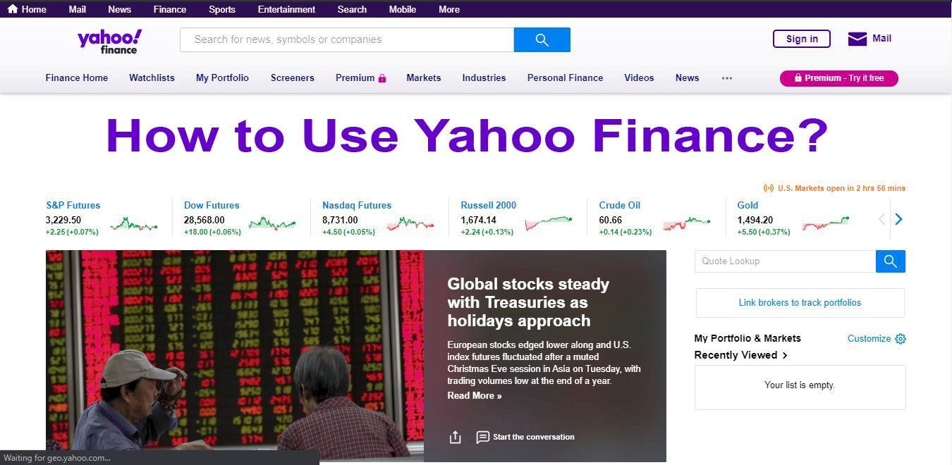 How To Use Yahoo Finance